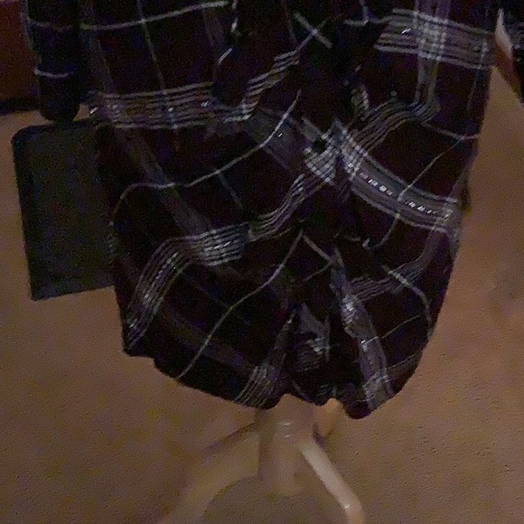 Jennifer Lopez Dark Plaid One Piece Dress Large - Picture 3 of 7